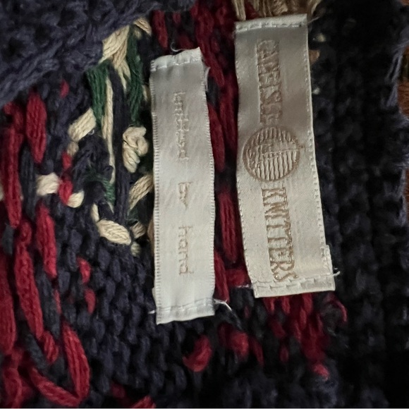 Vintage Cape Isle Chunky hand knitted gorgeous women’s sweater. Size large. - Picture 9 of 13